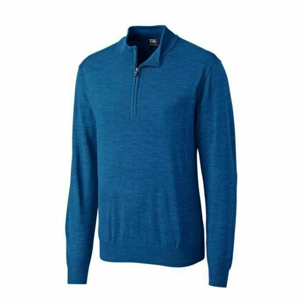 NWOT Men 3XLT 3XT 1/4 Zip Cutter & Buck Merino Wool Acrylic Pullover Sweater